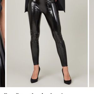 Spanx patten leather leggings large tall